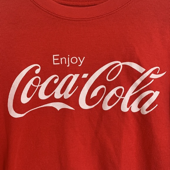 Gently used vintage inspired Coca Cola long sleeve crop. - Picture 2 of 5